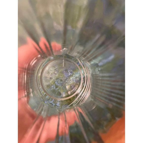 Vintage Hoosier Glass Vase Art Deco Pattern Clear Glass Decor - Picture 8 of 8